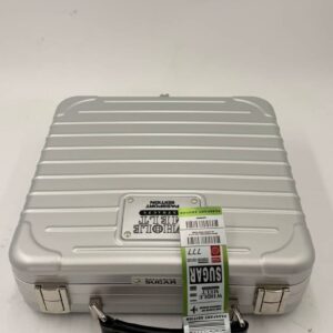 Closed silver flight briefcase for the Whole Melt Extracts Passport Edition ready for wholesale delivery.