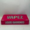 Closed pink Click Vapez master box containing 100 two-gram liquid diamonds vapes for wholesale distribution