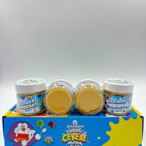 Arcadia Extracts Exotic Cereal Edition badder box featuring colorful anime artwork.