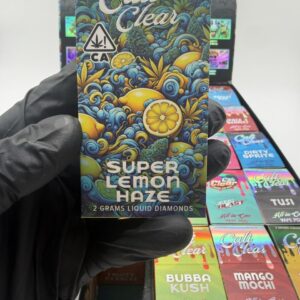 Cali Clear Super Lemon Haze 2g Sativa Liquid Diamonds disposable vape box