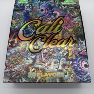 Cali Clear 2g Disposable 100 percent liquid diamonds 30 flavors packaging box.