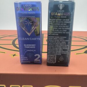 Clean Carts 2g Disposable Blueberry Pancakes Liquid Diamonds and Live Resin box