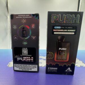 PUSH 2g Disposable Box Watermelon Sorbet pack front and back