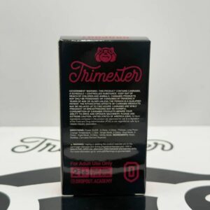 The back panel of the pink Dropout 3G Trimester III box detailing usage directions, ingredients, and warnings.