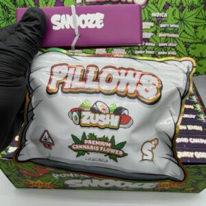 Pillows Arcade Edition Zushi 14G mylar bag and individual retail box packaging