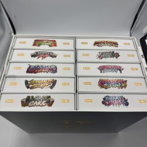 Top-down view of the open white ammo box displaying ten Hollow Tips 2g Disposable individual boxes
