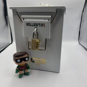 Hollow Tips 2g Disposable new white ammo box display with gold padlock
